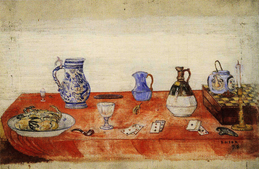 Still Life with Chessboard - James Ensor