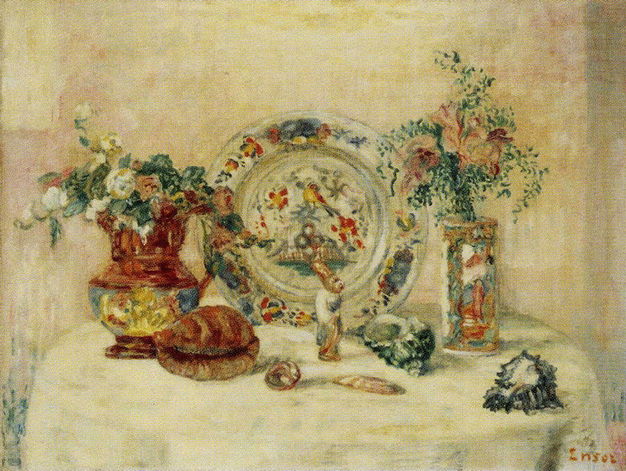 Still Life with Plate - James Ensor
