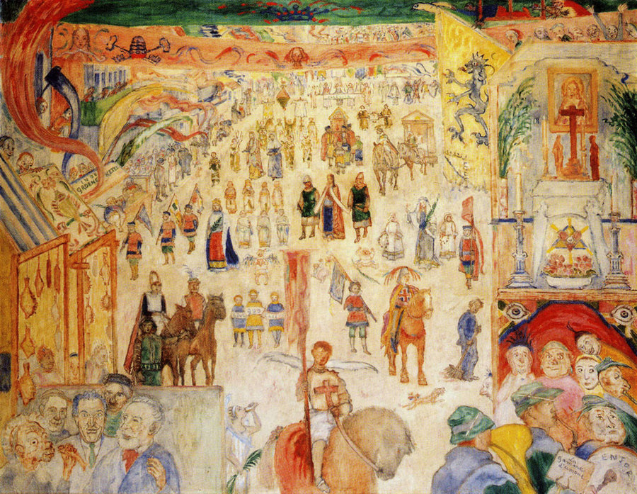 The Procession of Saint Godelieve at Gistel - James Ensor