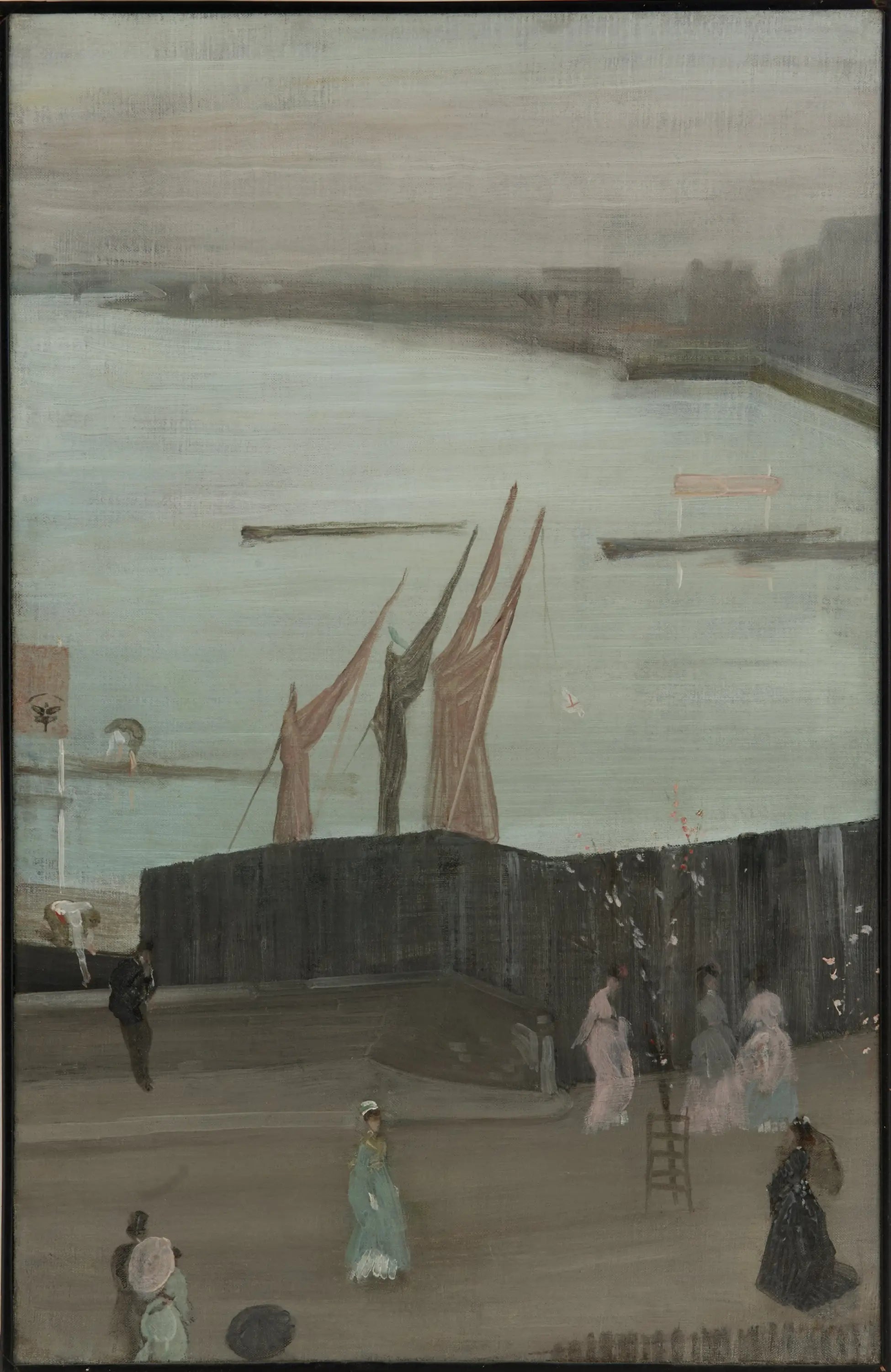 Reproduction du tableau « Variations en rose et gris : Chelsea - James Abbott McNeill Whistler » par Alpha Reproduction en peinture à l’huile