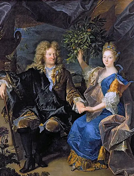 Portrait du comte Jan Andrzej Morszstyn et de sa fille Isabelle Catherine - Hyacinthe Rigaud - Alpha Reproduction