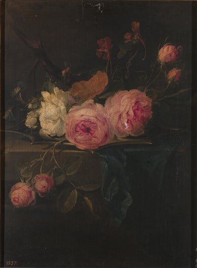 Fleurs sur une assiette - Jan Brueghel l'Ancien