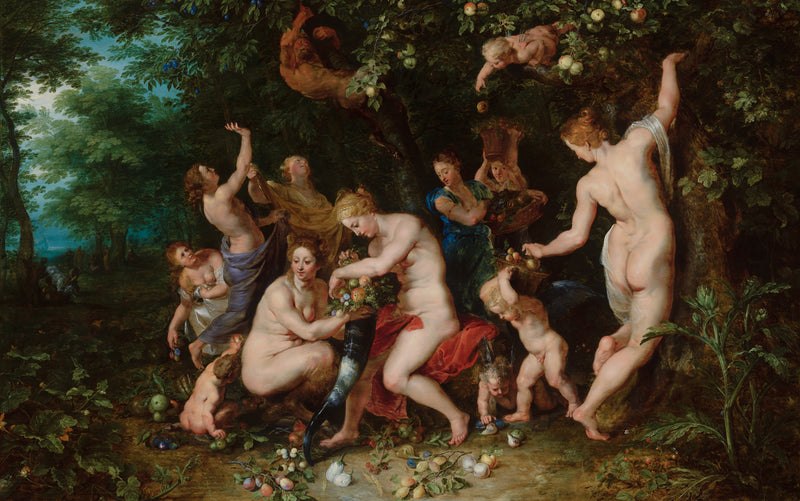 Nymphes remplissant la corne d'abondance - Jan Brueghel l'Ancien