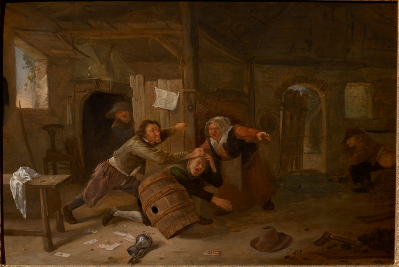 Des paysans se disputent des cartes - Jan Steen