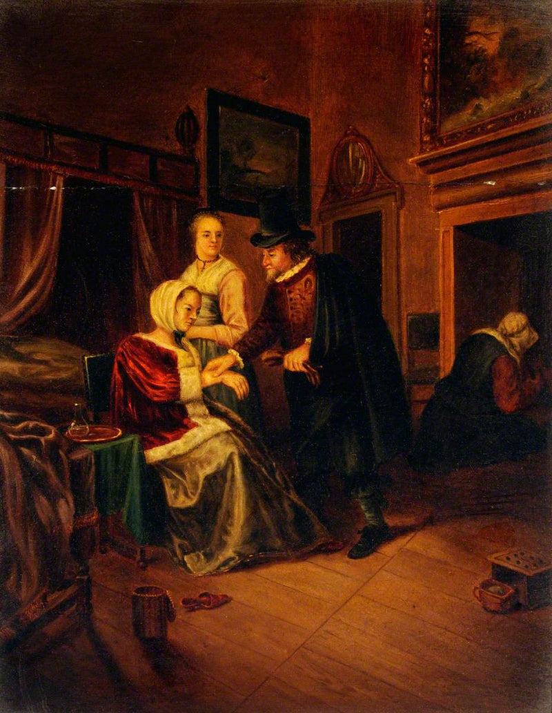 Un médecin prend le pouls d'une jeune femme - Jan Steen