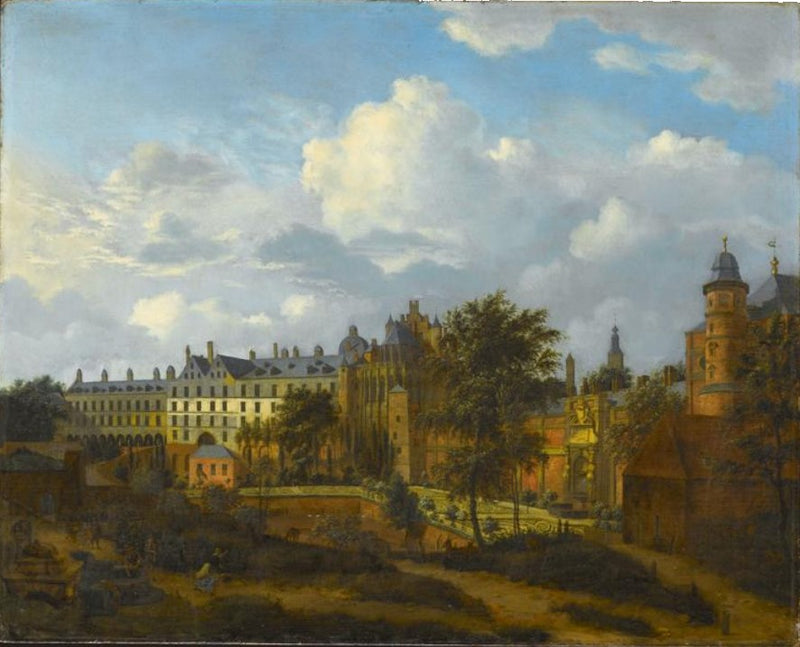 Vue de l'ancien château des ducs de Bourgogne à Bruxelles - Adriaen van de Velde