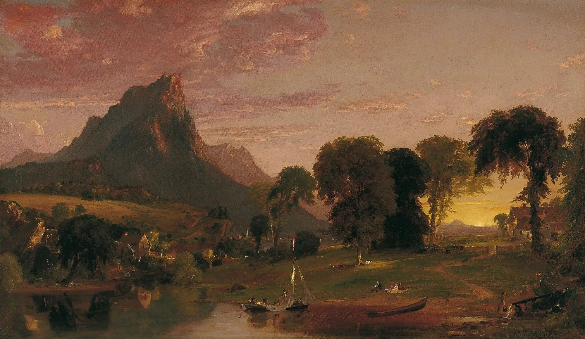 Paysage près de Sherburne comté de Chenango New York - Jasper Francis Cropsey - Alpha Reproduction