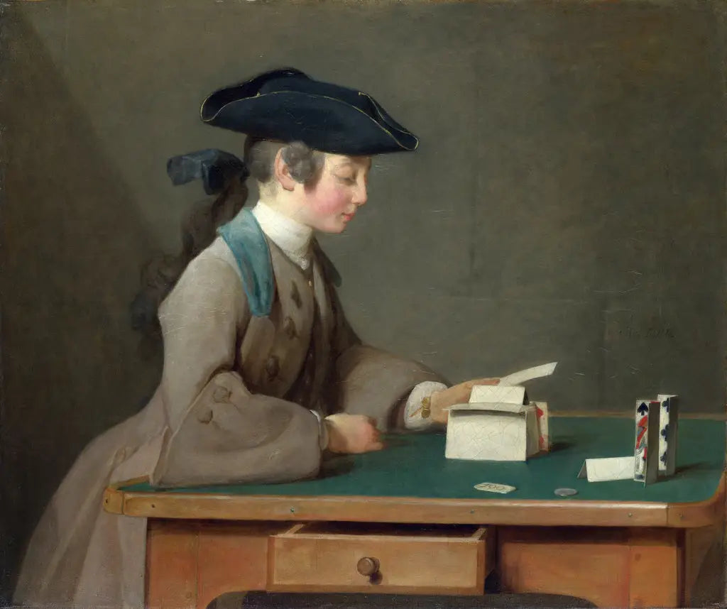 Le Château de cartes - Jean Siméon Chardin - Alpha Reproduction