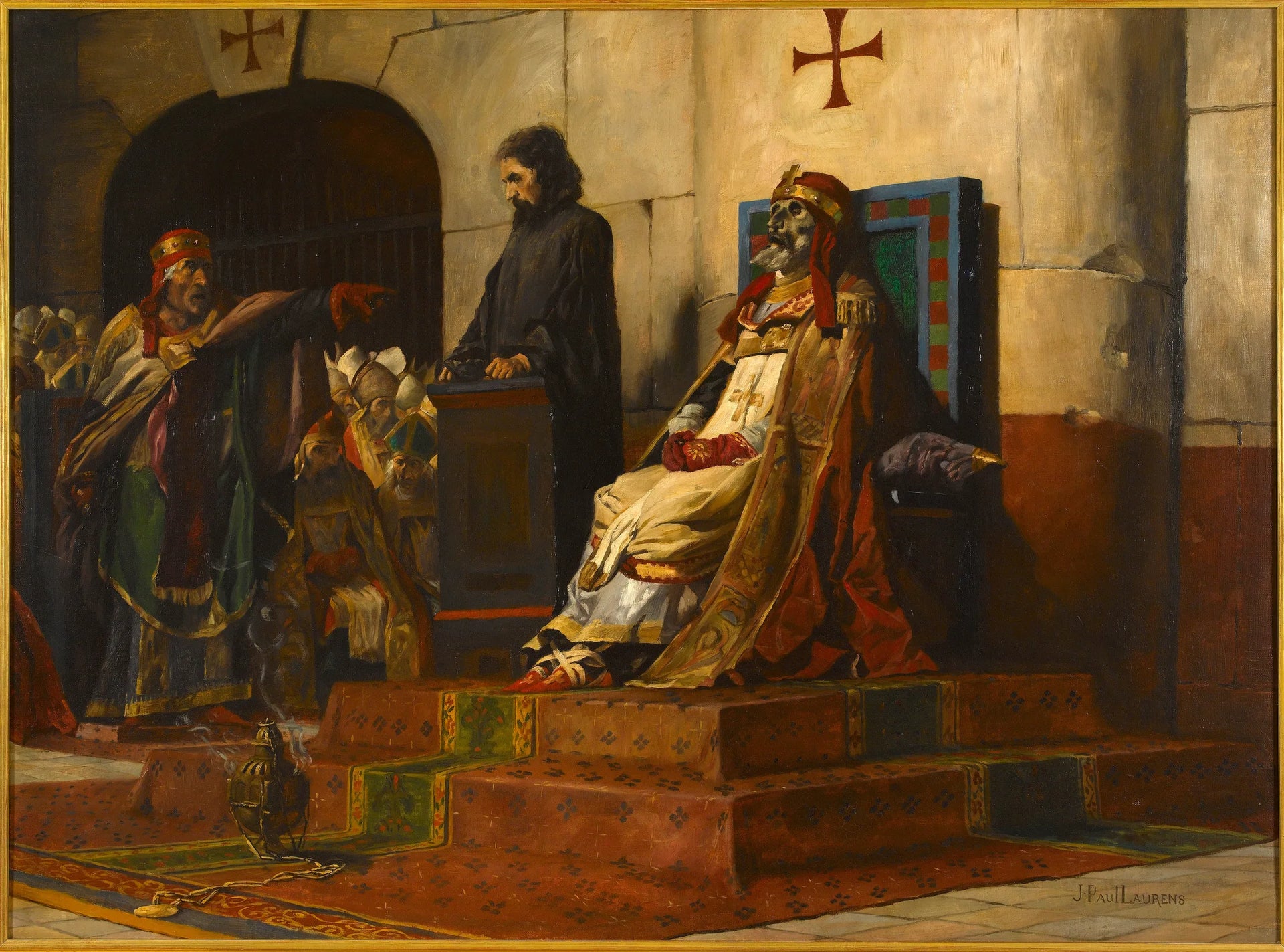 Le jugement du pape Formose - Jean-Paul Laurens image 1 copie de tableau peinte à la main