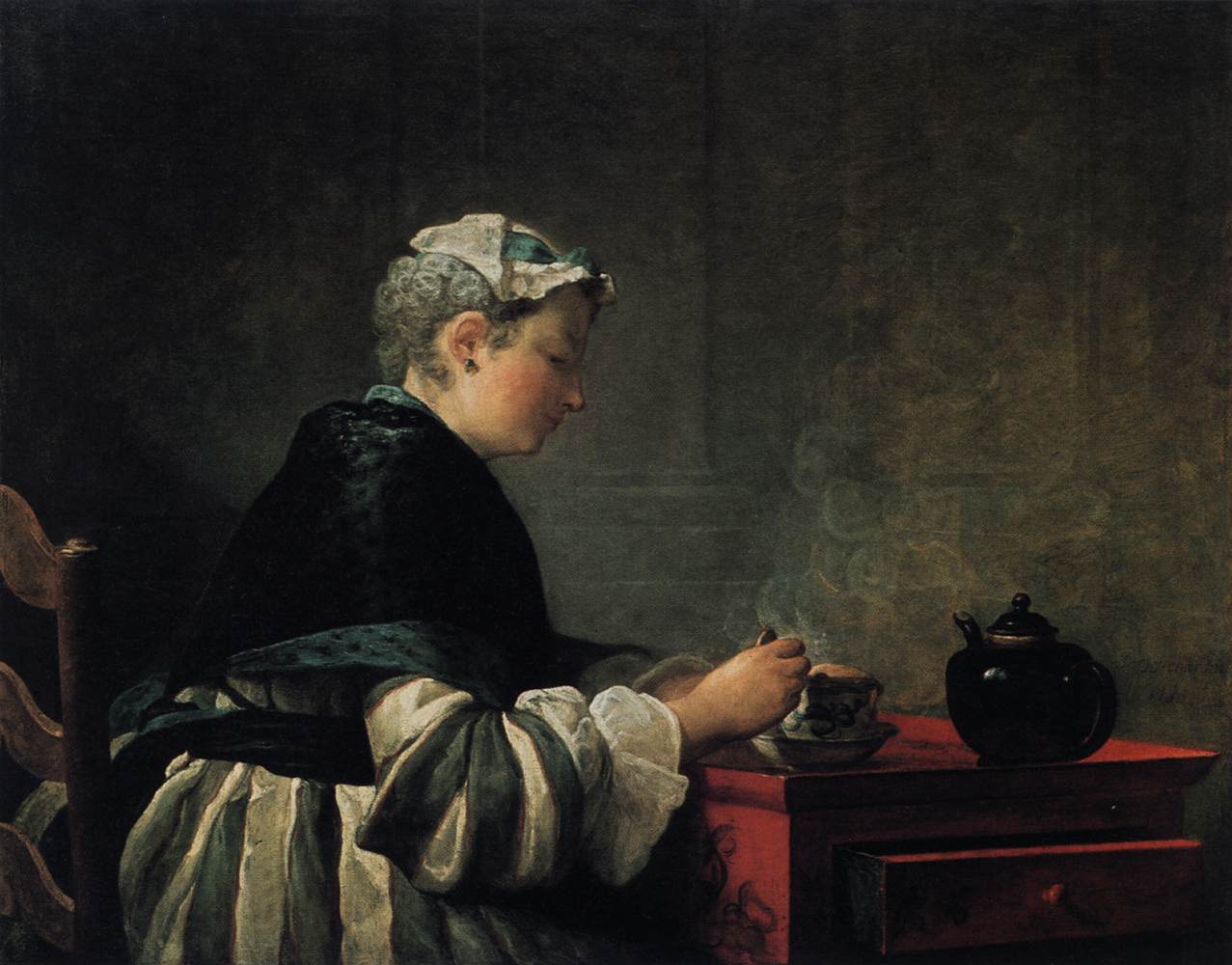 Une dame prenant le thé - Jean Siméon Chardin