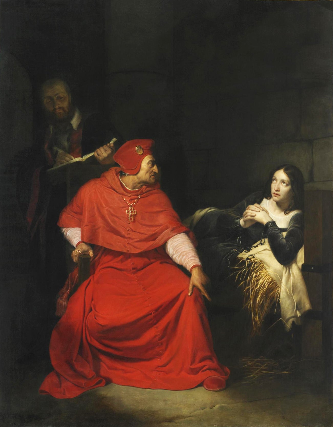 Jeanne d'Arc, malade, est exposée dans sa prison par le cardinal de Winchester - Paul Delaroche