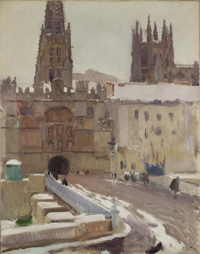 Reproduction du tableau « Cathédrale et porte de Santa María, Burgos - Joaquín Sorolla » par Alpha Reproduction en peinture à l’huile