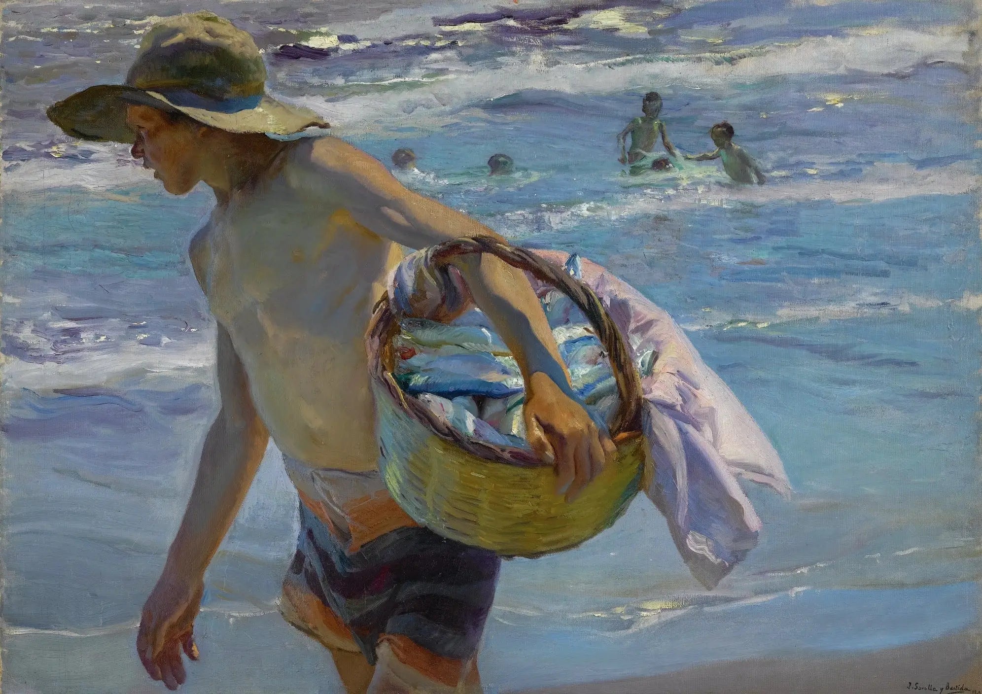 Reproduction du tableau « Le Pêcheur - Joaquín Sorolla » par Alpha Reproduction en peinture à l’huile