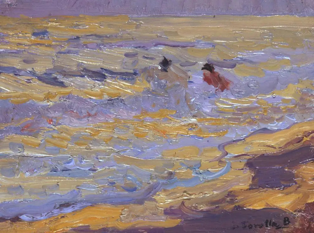 Reproduction du tableau « La Plage, Valence (Deux Baigneurs) - Joaquín Sorolla » par Alpha Reproduction en peinture à l’huile