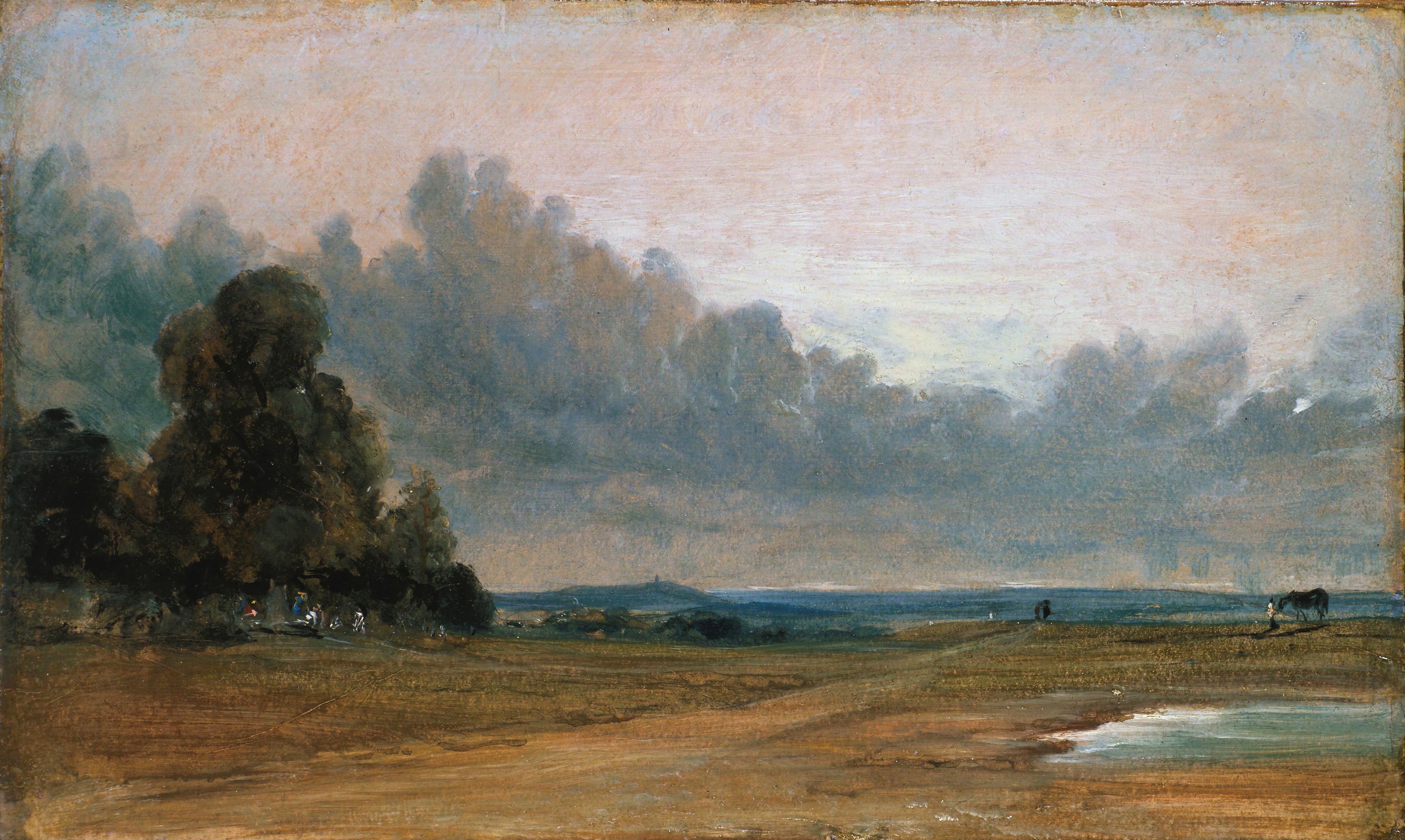 Vue sur Hampstead Heath avec Harrow au loin - John Constable