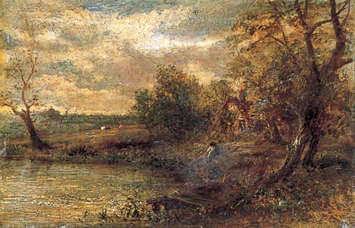 Paysage avec un homme en train de pêcher - John Constable