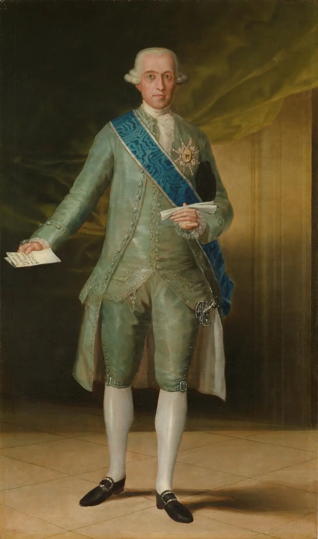 Reproduction du tableau « Portrait du Comte de Floridablanca - Francisco de Goya » par Alpha Reproduction en peinture à l’huile