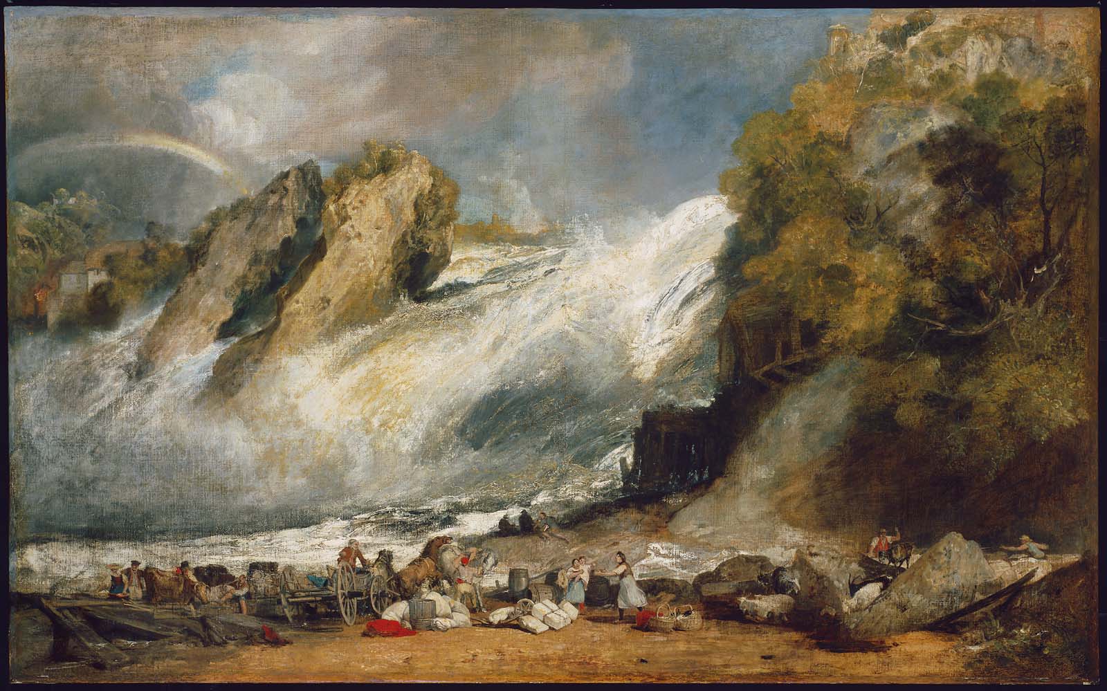 Reproduction du tableau « Fall of the Rhine at Schaffhausen - J. M. W. Turner » par Alpha Reproduction en peinture à l’huile