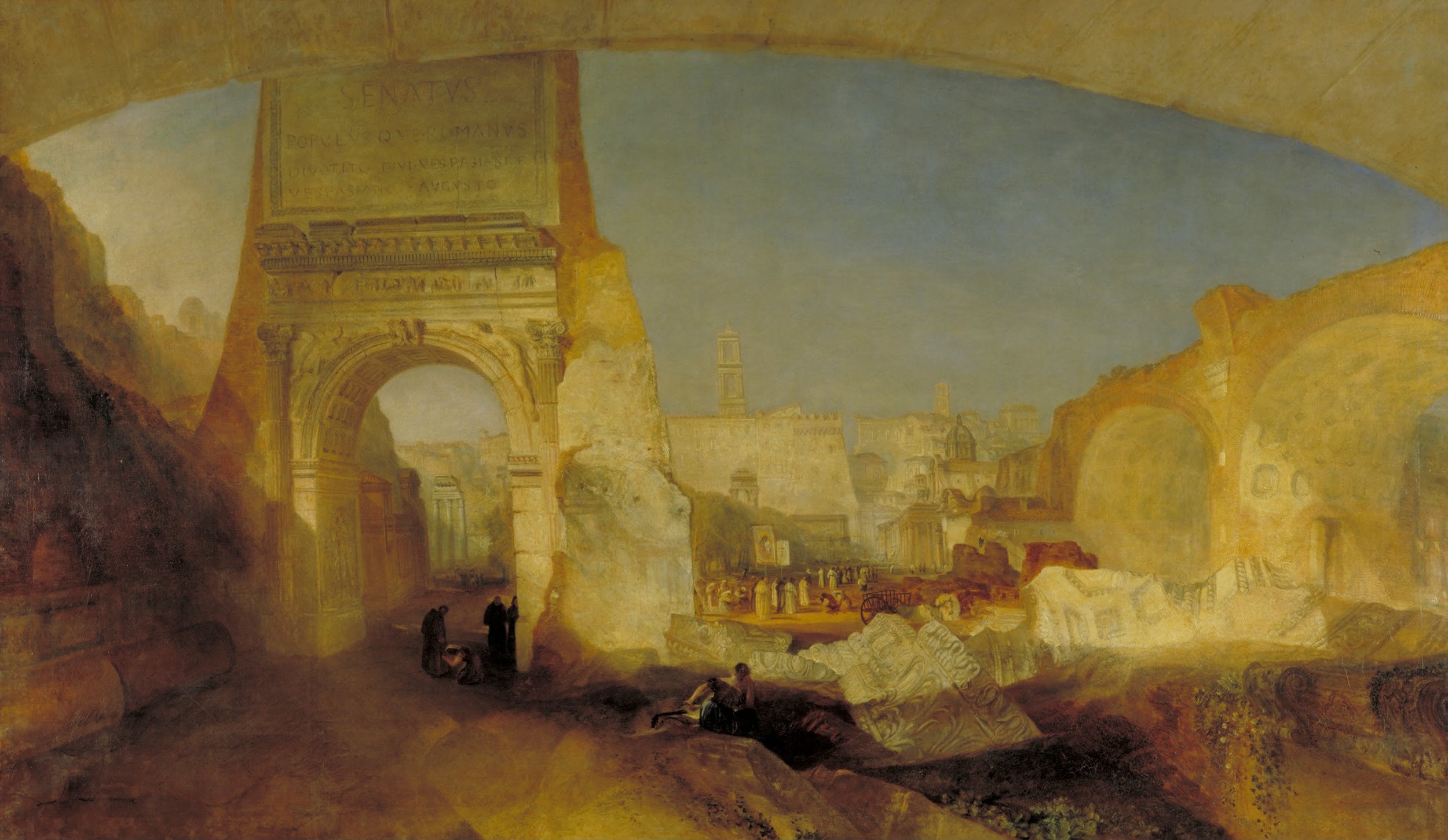 Reproduction du tableau « Forum Romanum, for Mr Soane's Museum - J. M. W. Turner » par Alpha Reproduction en peinture à l’huile