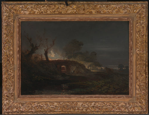 Reproduction du tableau « A Limekiln, Possibly at Briton Ferry in South Wales - J. M. W. Turner » par Alpha Reproduction en peinture à l’huile