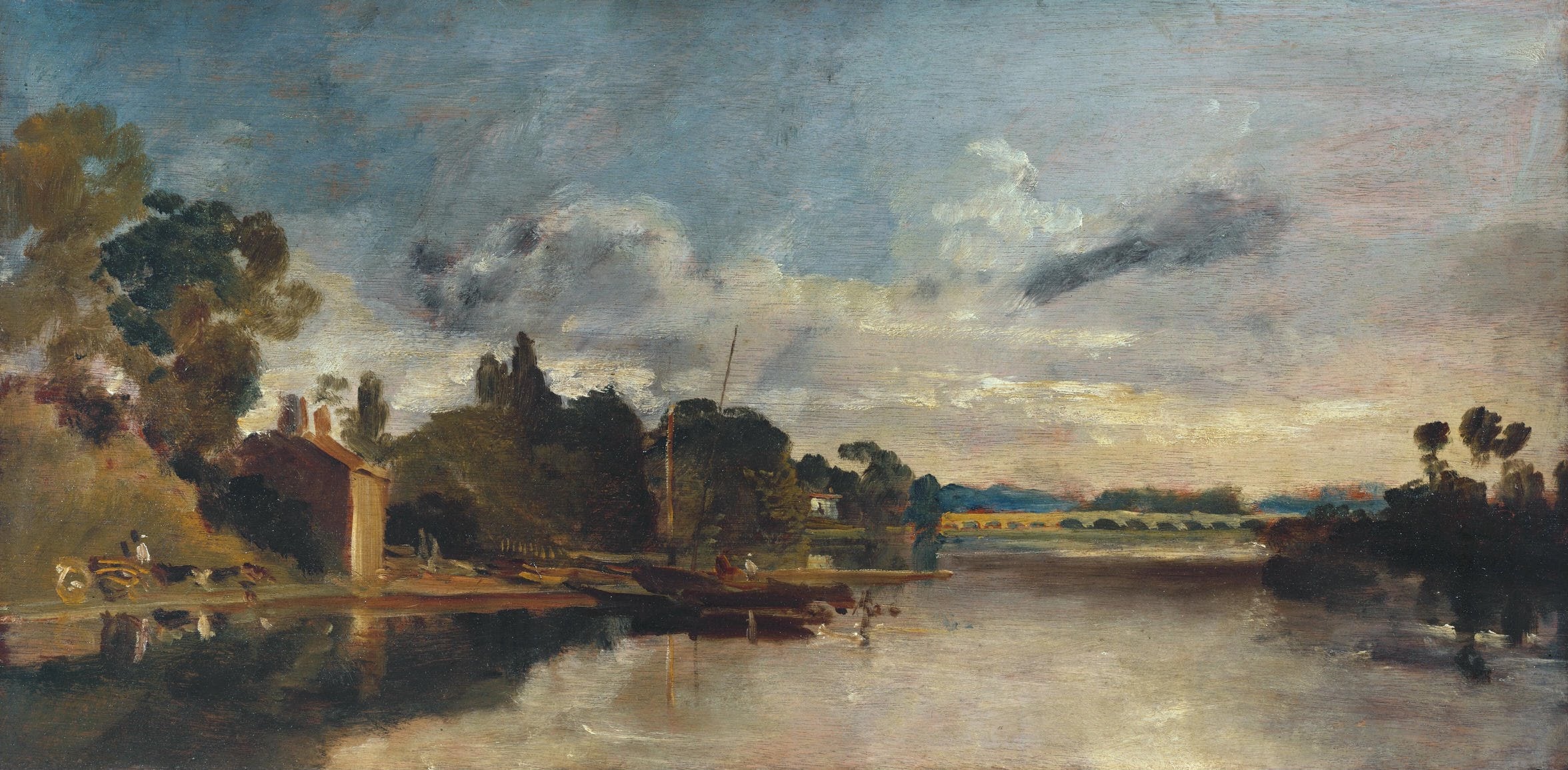 Reproduction du tableau « The Thames near Walton Bridges - J. M. W. Turner » par Alpha Reproduction en peinture à l’huile