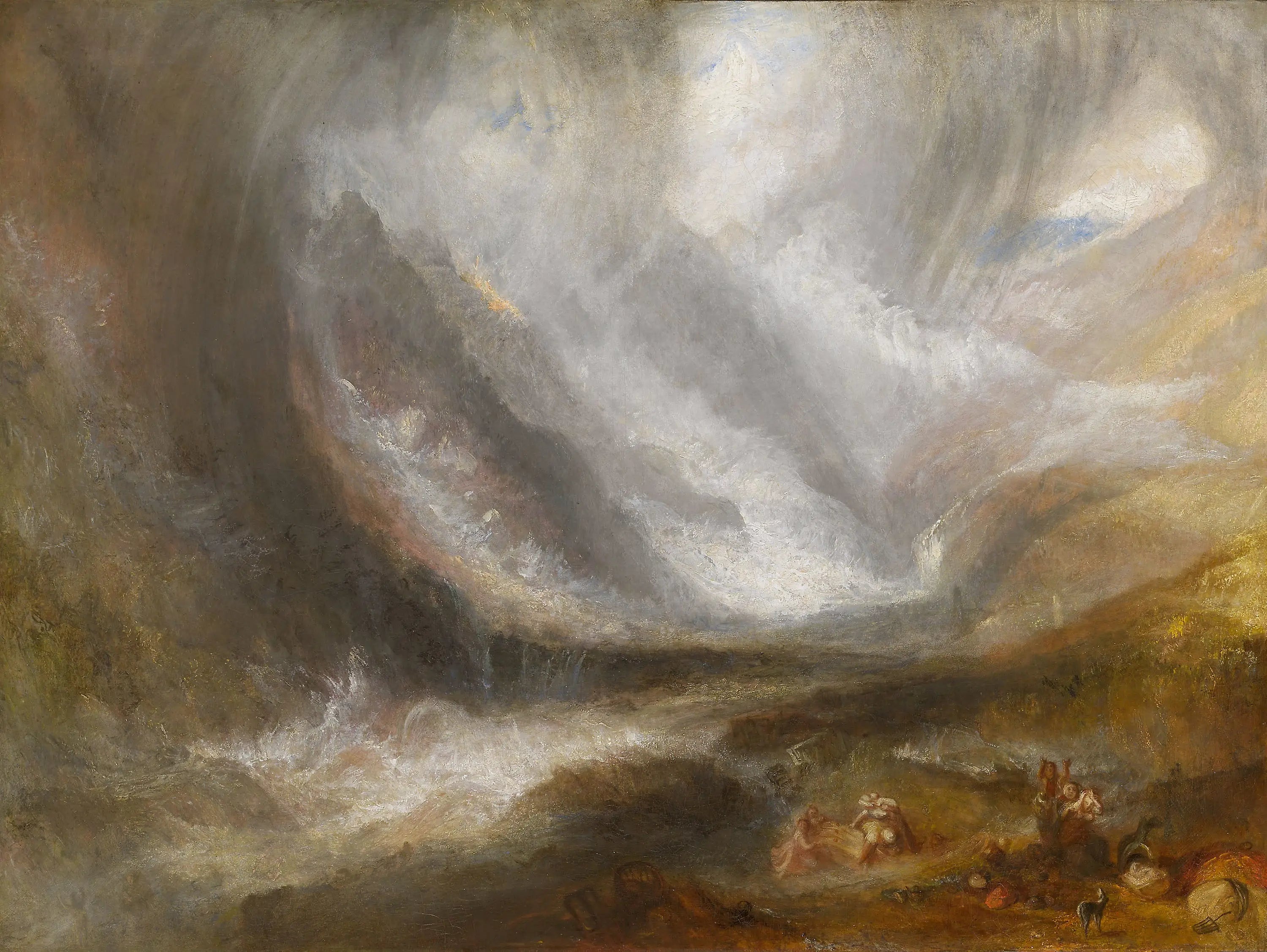 Reproduction du tableau « Valley of Aosta: Snowstorm, Avalanche, and Thunderstorm - J. M. W. Turner » par Alpha Reproduction en peinture à l’huile