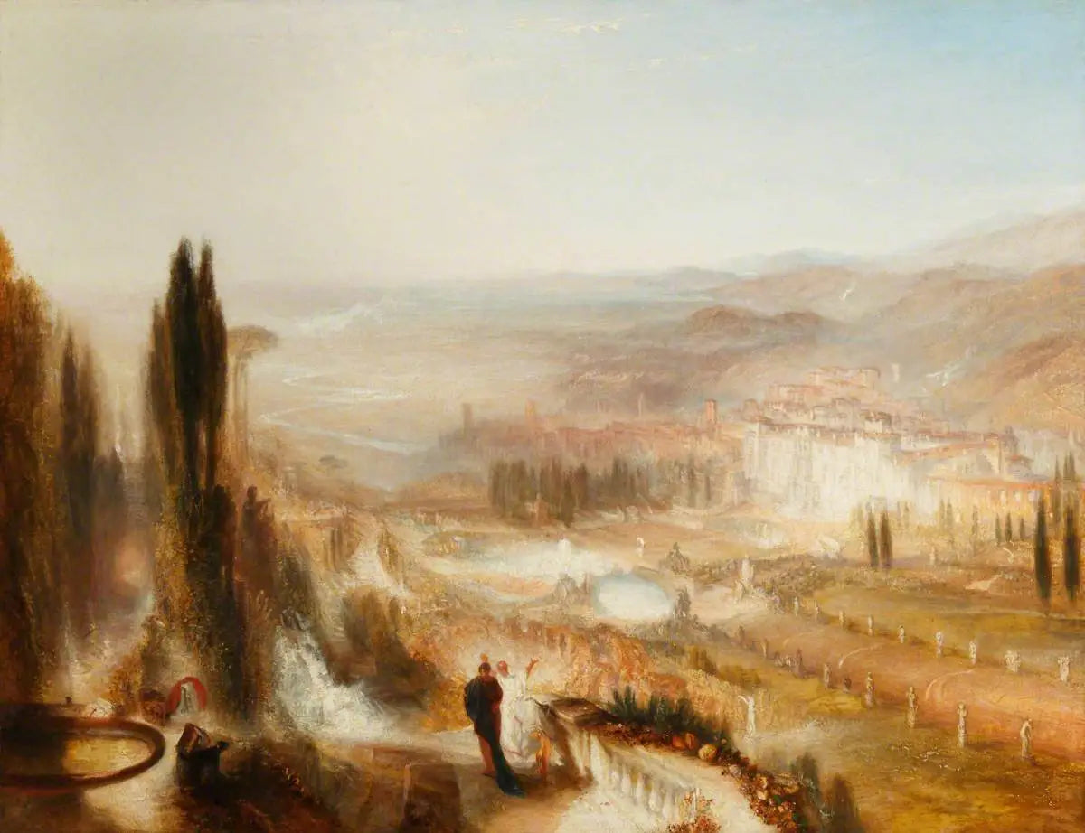 Reproduction du tableau « Cicero at His Villa at Tusculum - J. M. W. Turner » par Alpha Reproduction en peinture à l’huile