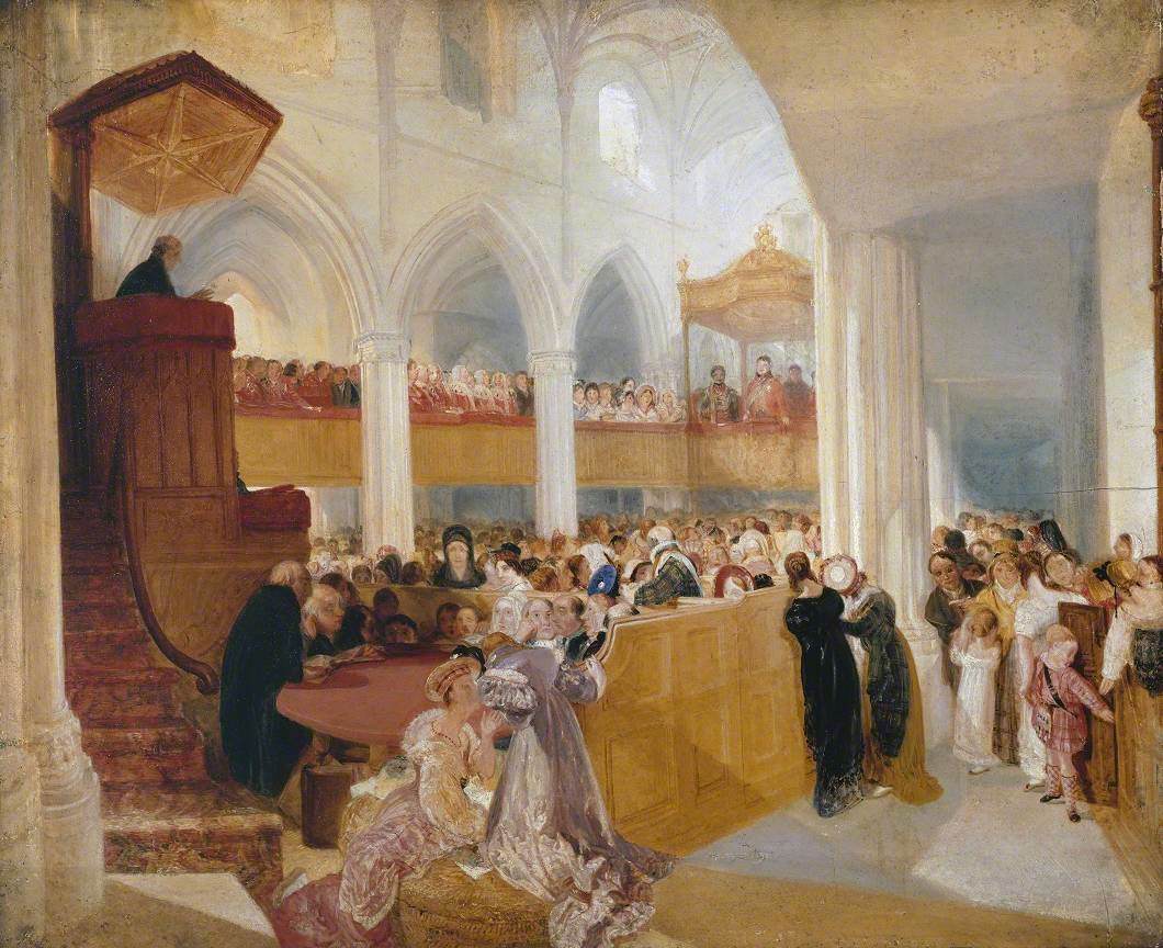 Reproduction du tableau « George IV at St Giles’s, Edinburgh - J. M. W. Turner » par Alpha Reproduction en peinture à l’huile