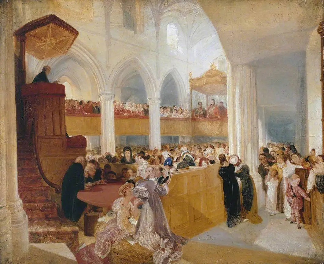 Reproduction du tableau « George IV at St Giles’s, Edinburgh - J. M. W. Turner » par Alpha Reproduction en peinture à l’huile