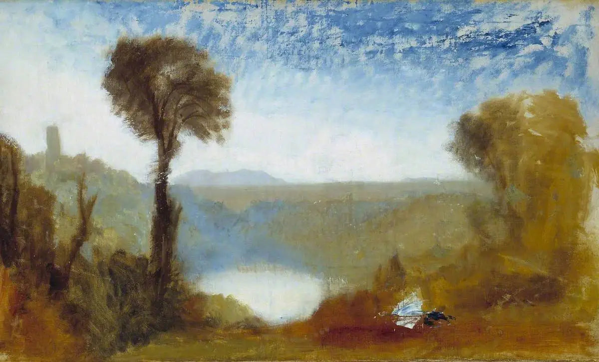 Reproduction du tableau « Lake Nemi - J. M. W. Turner » par Alpha Reproduction en peinture à l’huile
