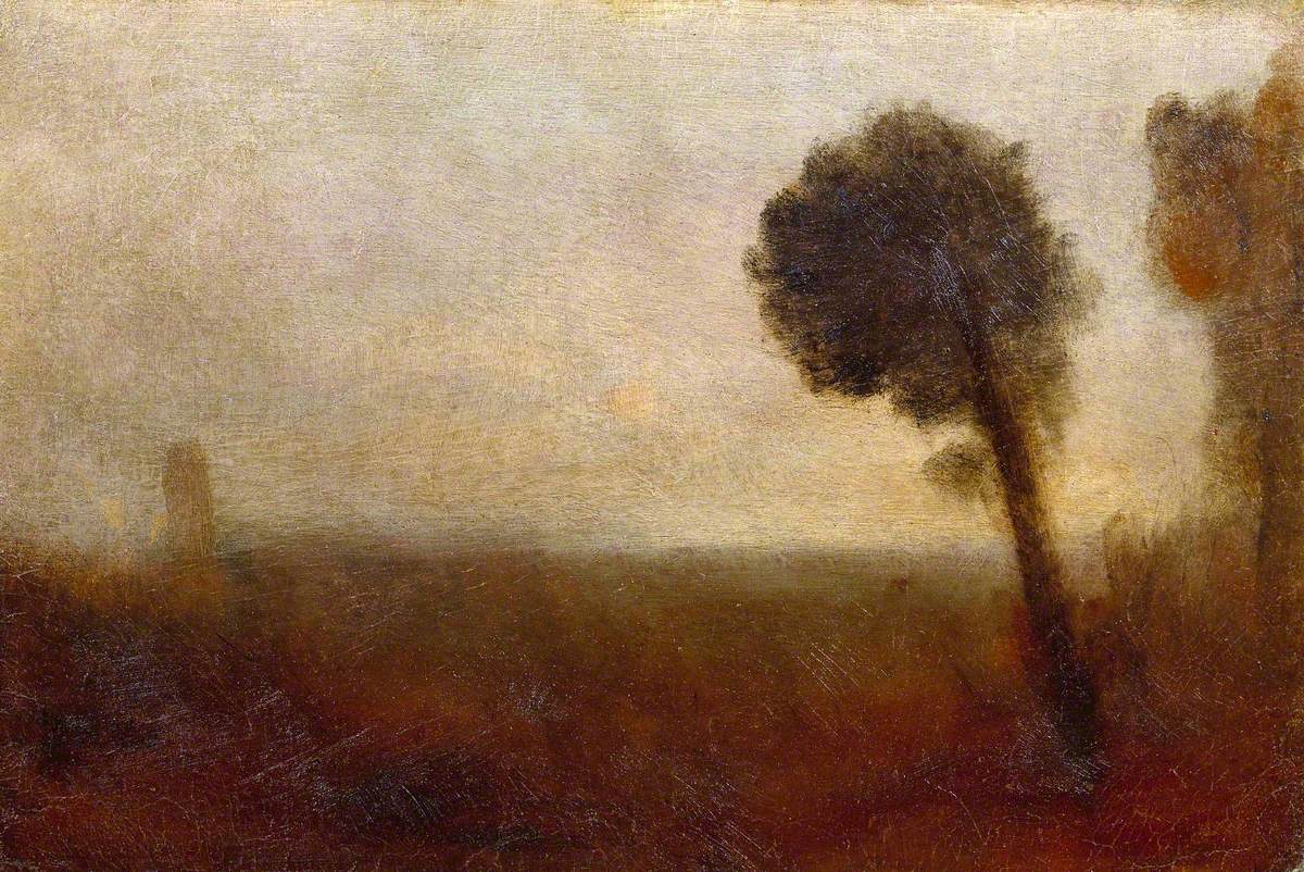 Reproduction du tableau « Landscape with a Tree on the Right - J. M. W. Turner » par Alpha Reproduction en peinture à l’huile