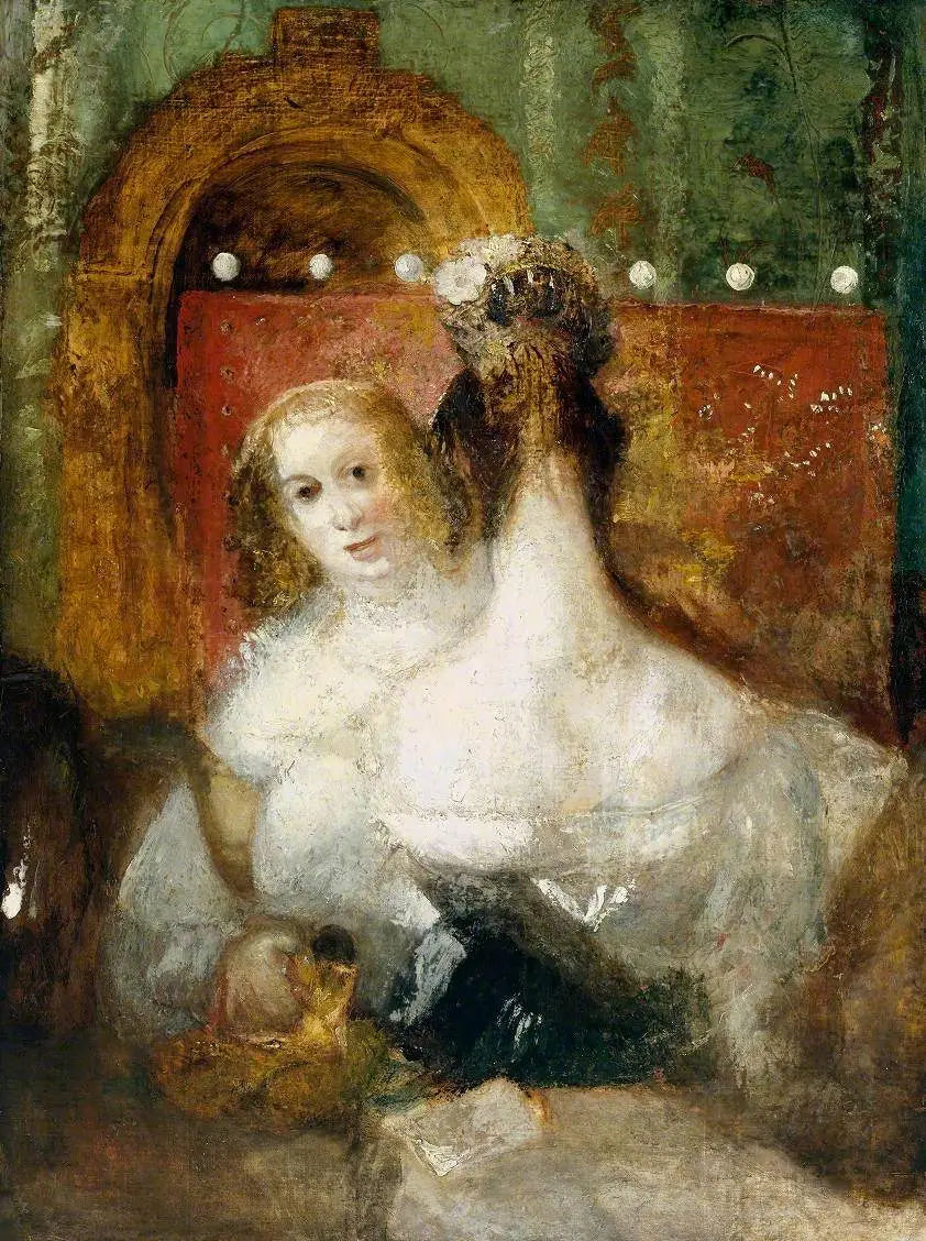 Reproduction du tableau « Two Women with a Letter - J. M. W. Turner » par Alpha Reproduction en peinture à l’huile
