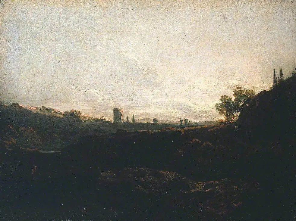 Reproduction du tableau « View of a Town - J. M. W. Turner » par Alpha Reproduction en peinture à l’huile