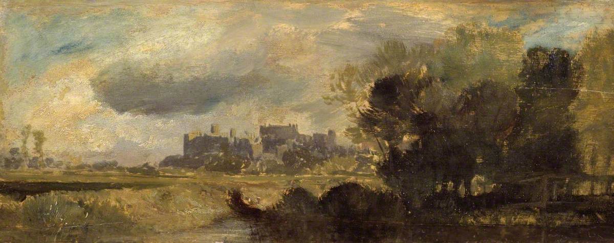 Reproduction du tableau « Windsor Castle from the Meadows - J. M. W. Turner » par Alpha Reproduction en peinture à l’huile