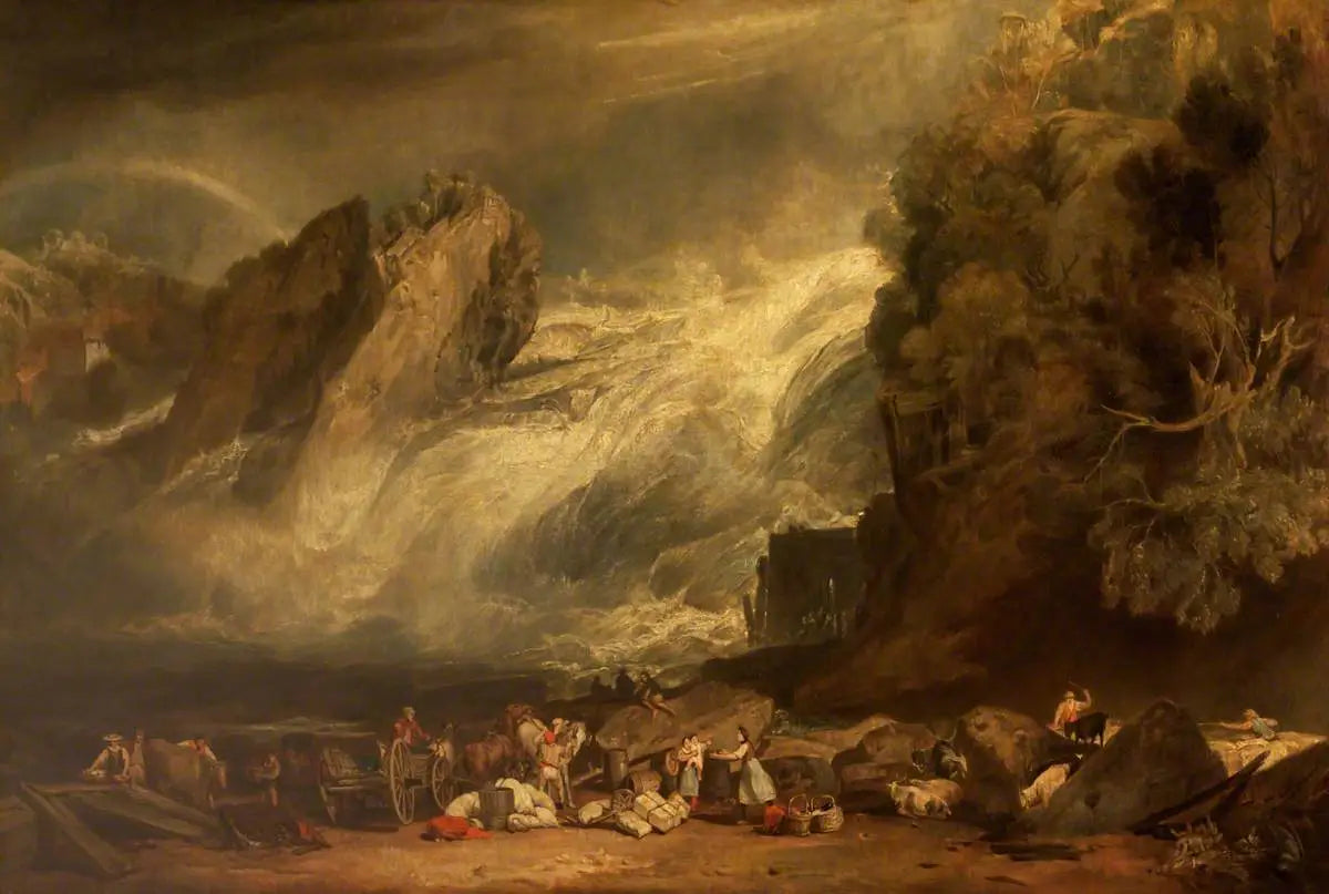 Reproduction du tableau « Falls of the Rhine at Schaffhausen - J. M. W. Turner » par Alpha Reproduction en peinture à l’huile
