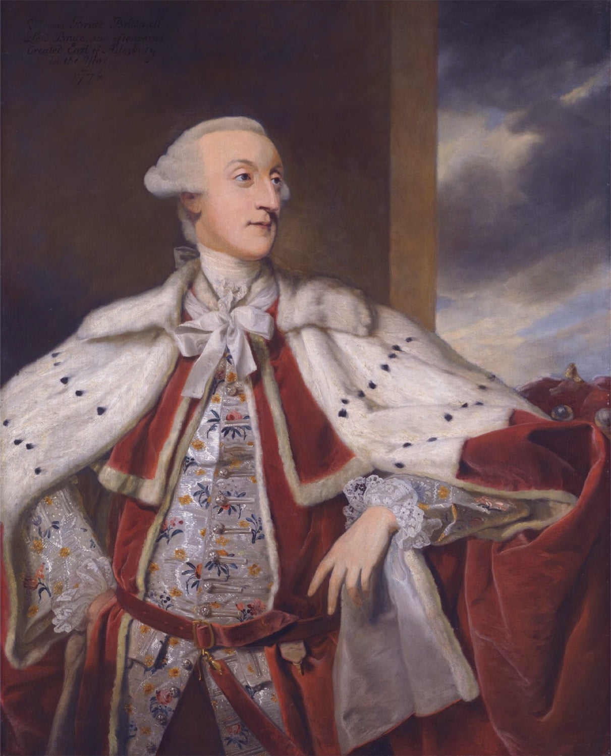 Portrait de Thomas Bruce Brudenell-Bruce, plus tard 1er comte d'Ailesbury, en robe de pair. - Joshua Reynolds
