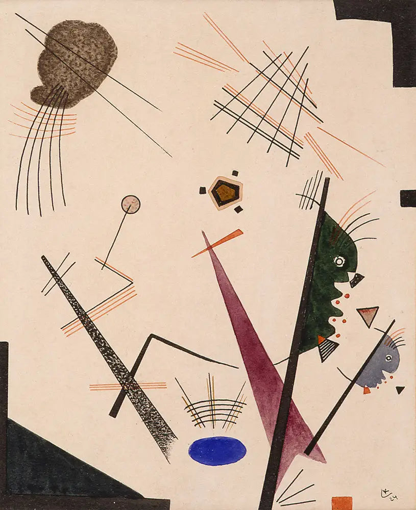 Reproduction du tableau « Composition (1924) - Vassily Kandinsky » par Alpha Reproduction en peinture à l’huile