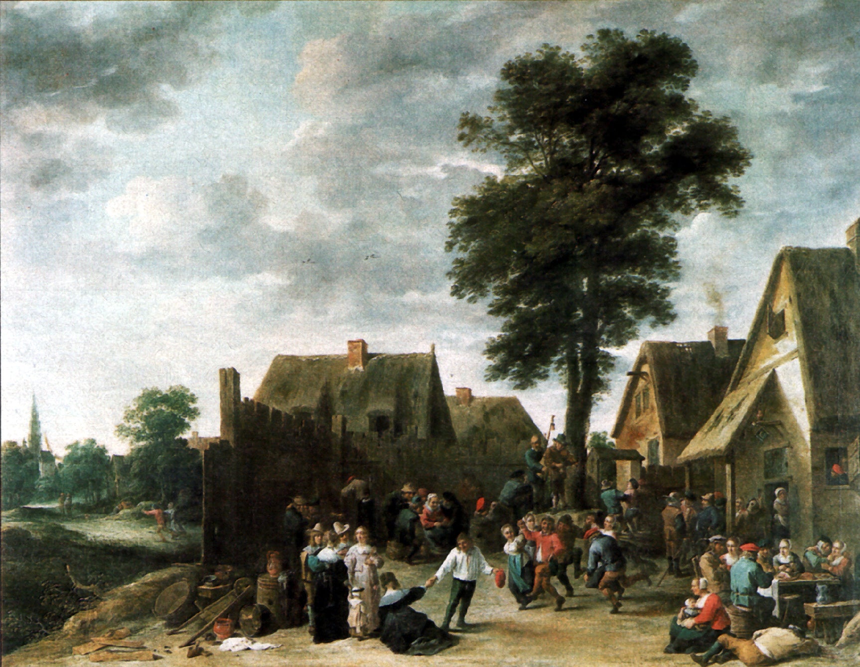 Fête du village à l'auberge "De Halve Maan" - David Teniers le Jeune