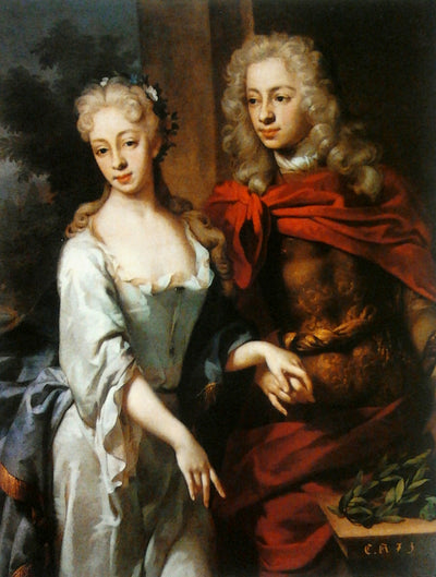 Portrait d'un couple. - Godfrey Kneller