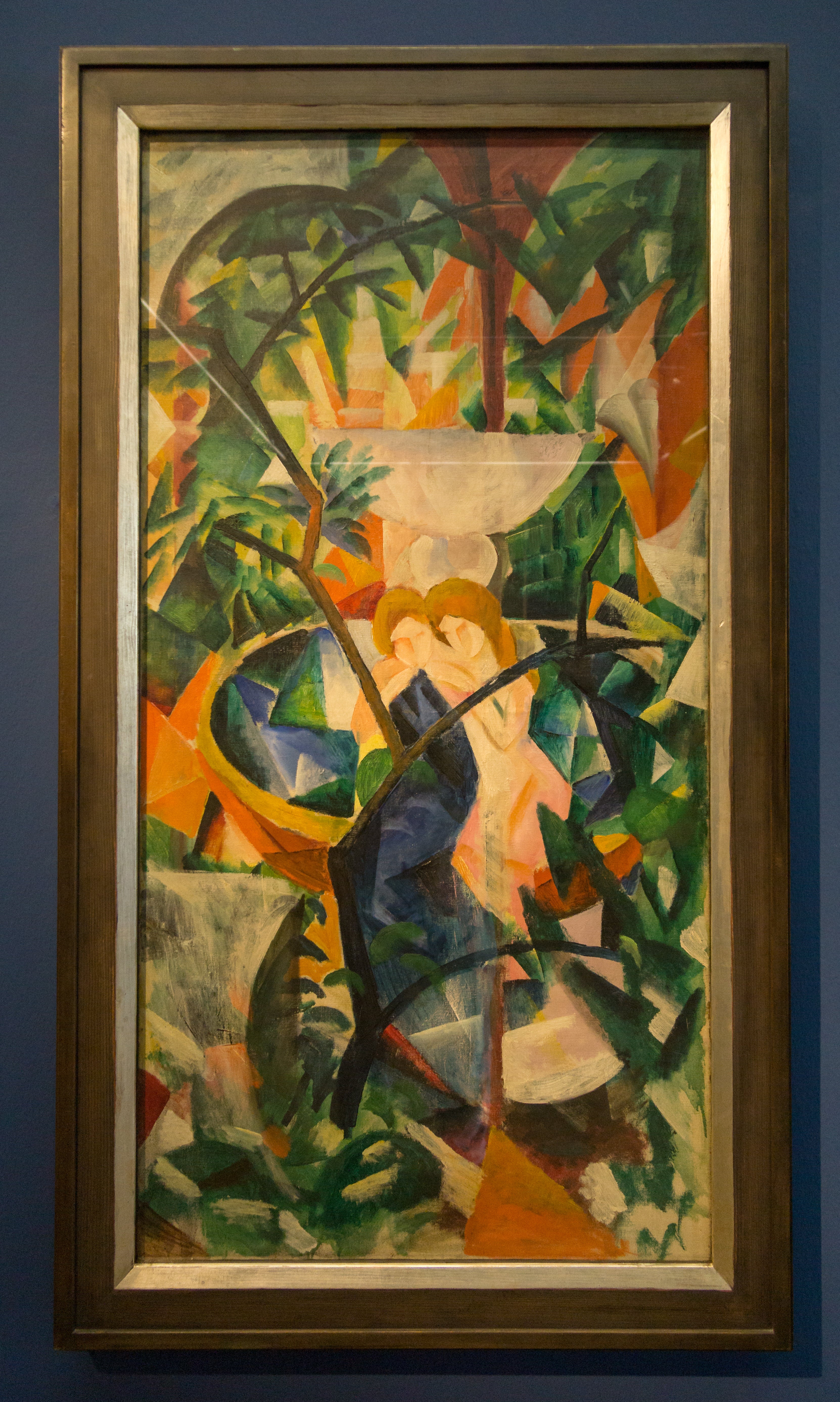 Reproduction du tableau « Les filles à la fontaine - August Macke » par Alpha Reproduction en peinture à l’huile