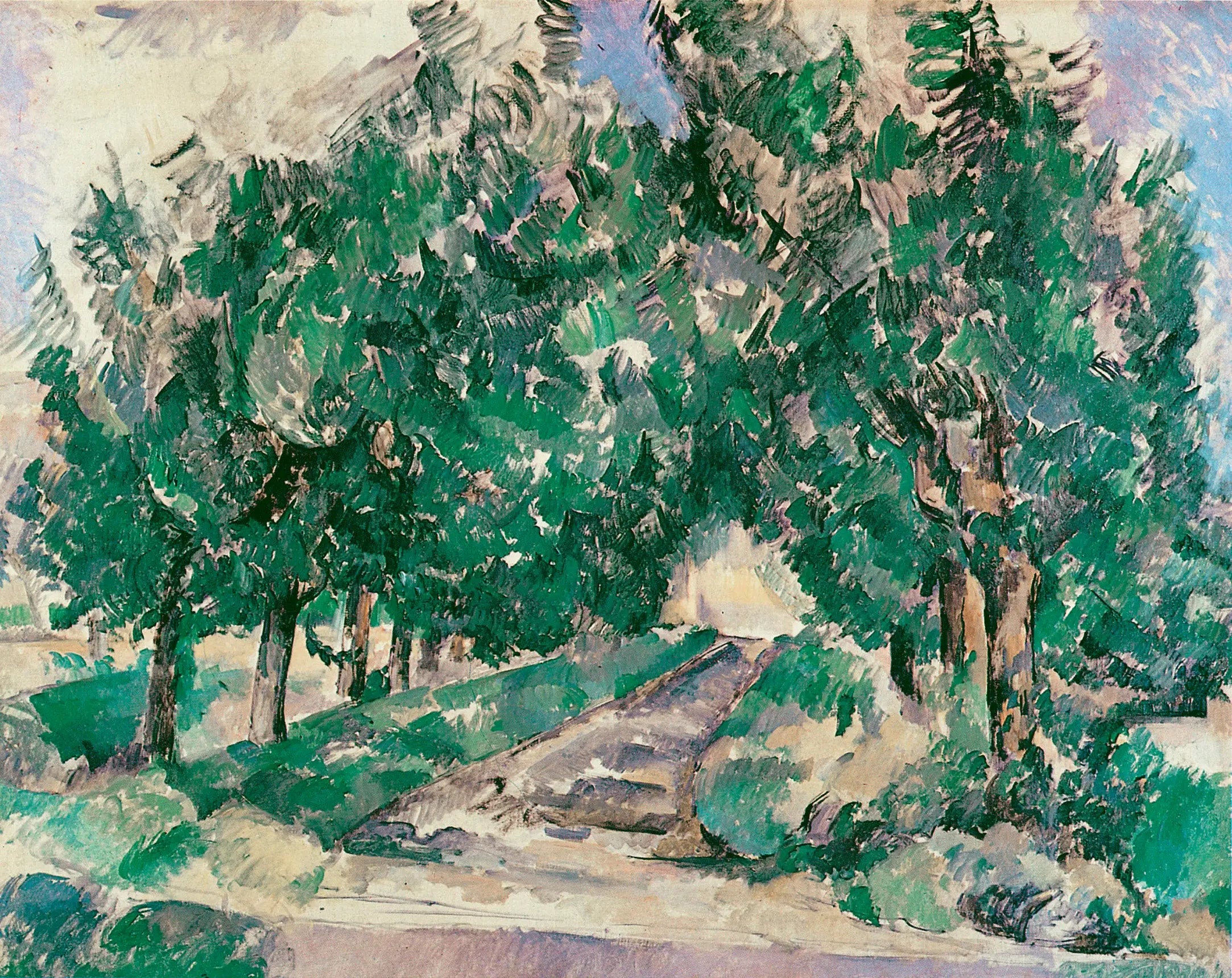 Reproduction du tableau « L'Allée au Jas de Bouffan - Paul Cézanne » par Alpha Reproduction en peinture à l’huile