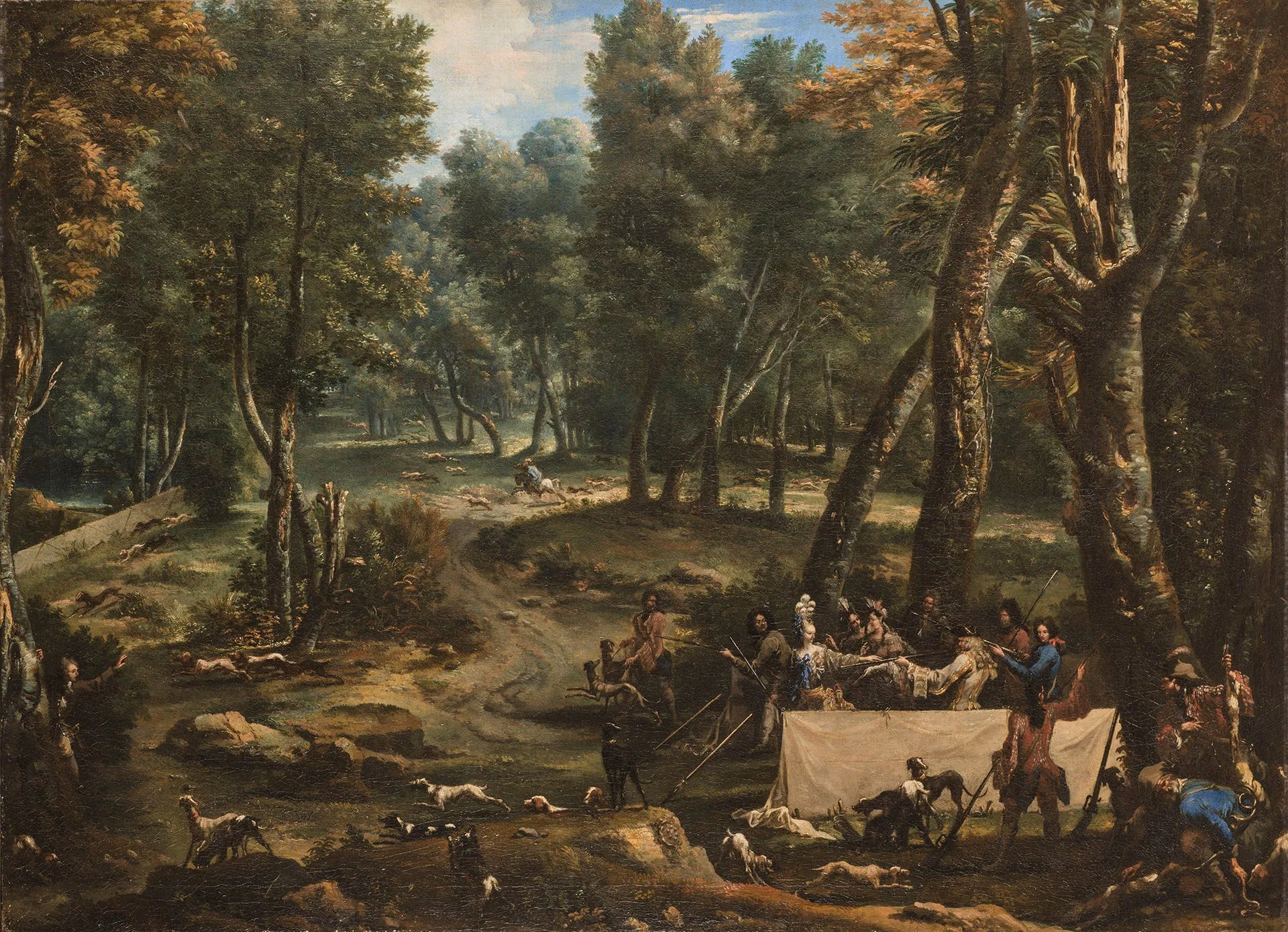 Une partie de chasse des Médicis - Alessandro Magnasco image 1 copie peinte à la main à l’huile