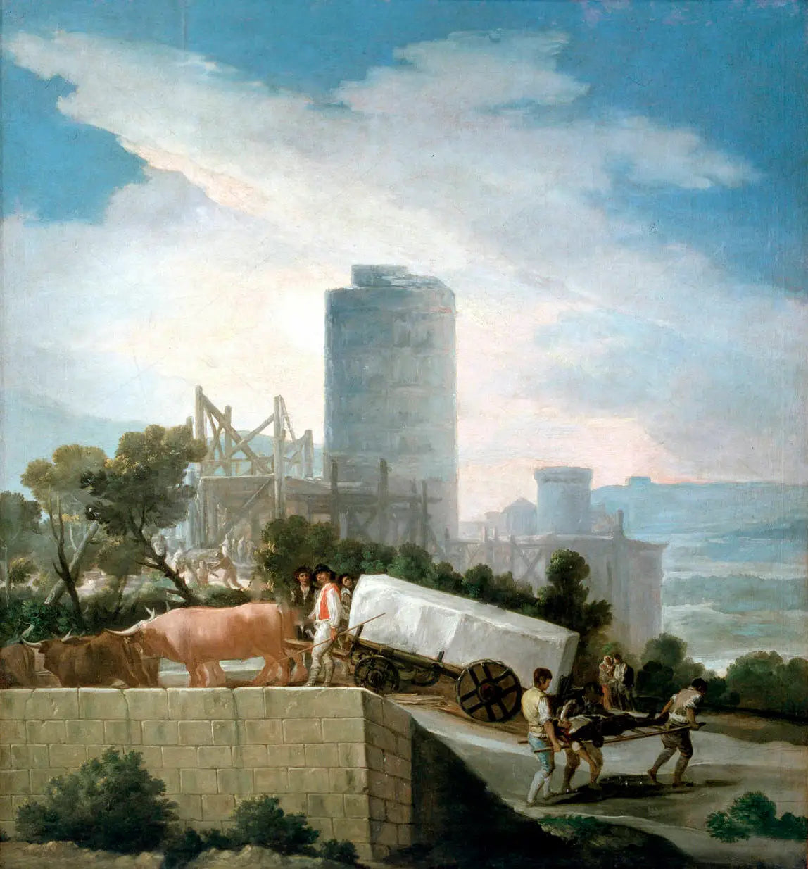 Reproduction du tableau « La Conduite d'une charrue - Francisco de Goya » par Alpha Reproduction en peinture à l’huile