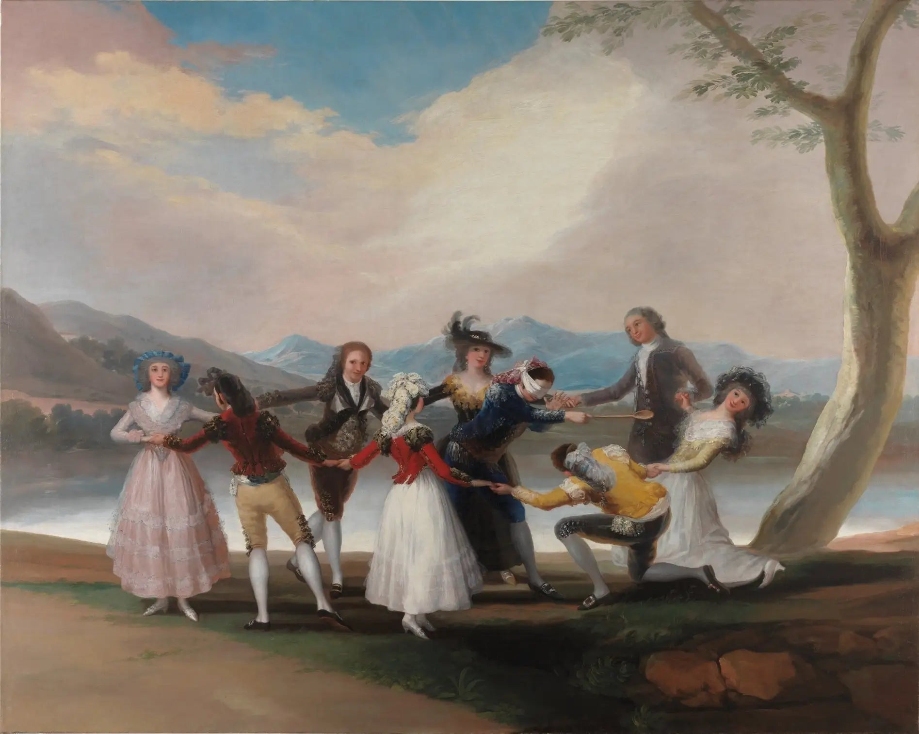 Reproduction du tableau « La Poule aveugle - Francisco de Goya » par Alpha Reproduction en peinture à l’huile