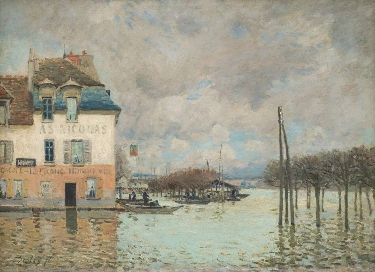 Reproduction du tableau « L'inondation à Port-Marly - Alfred Sisley » par Alpha Reproduction en peinture à l’huile