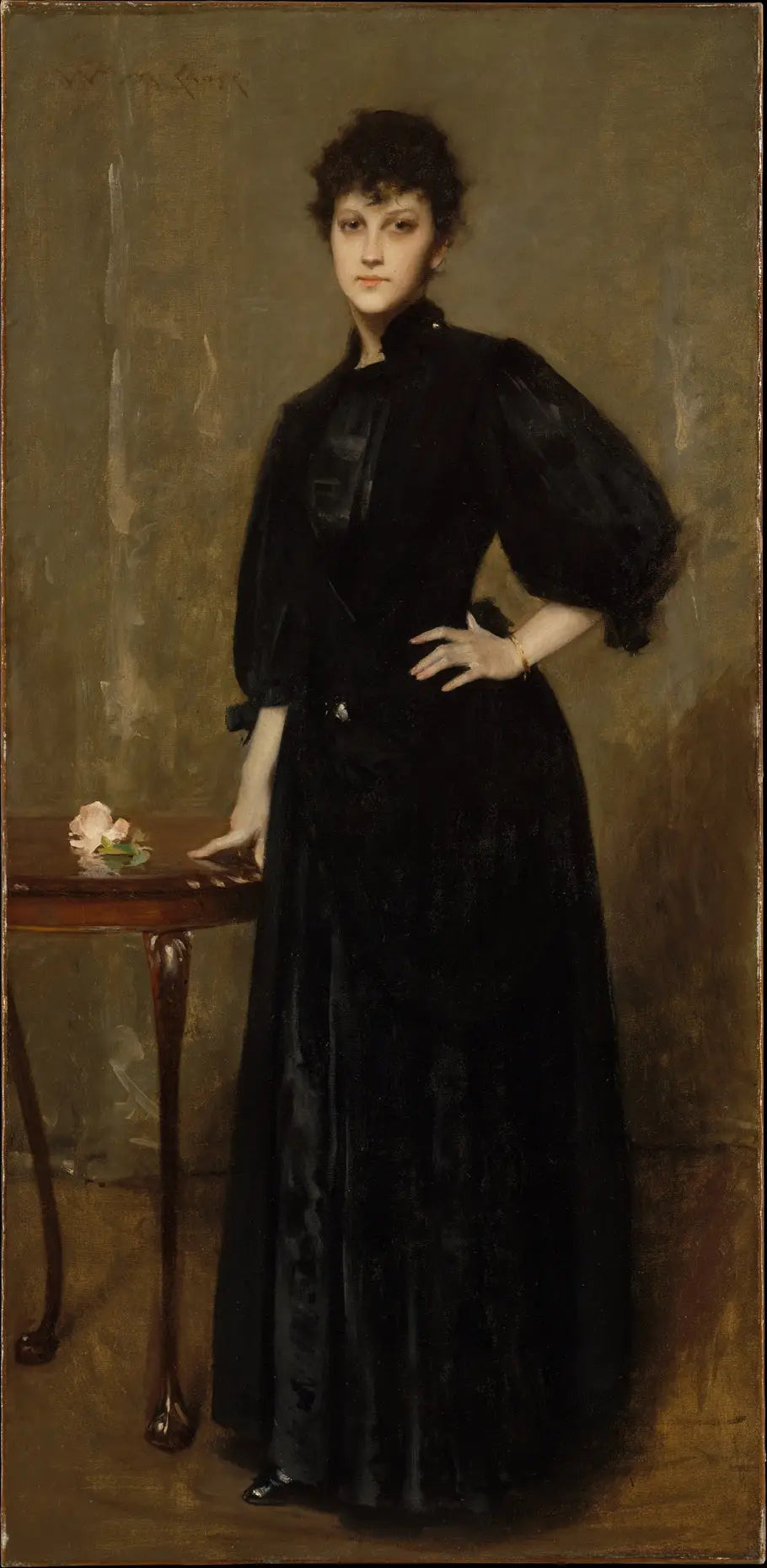 Dame en noir - William Merritt Chase - Alpha Reproduction