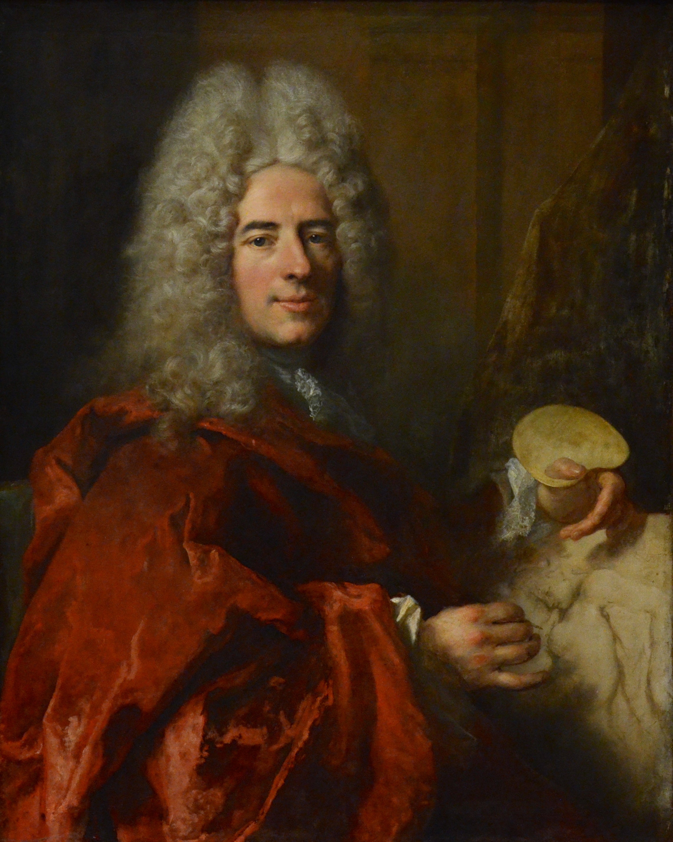 portrait de Jacques-Antoine Arlaud copiant la Léda de Michel-Ange - Nicolas de Largillière