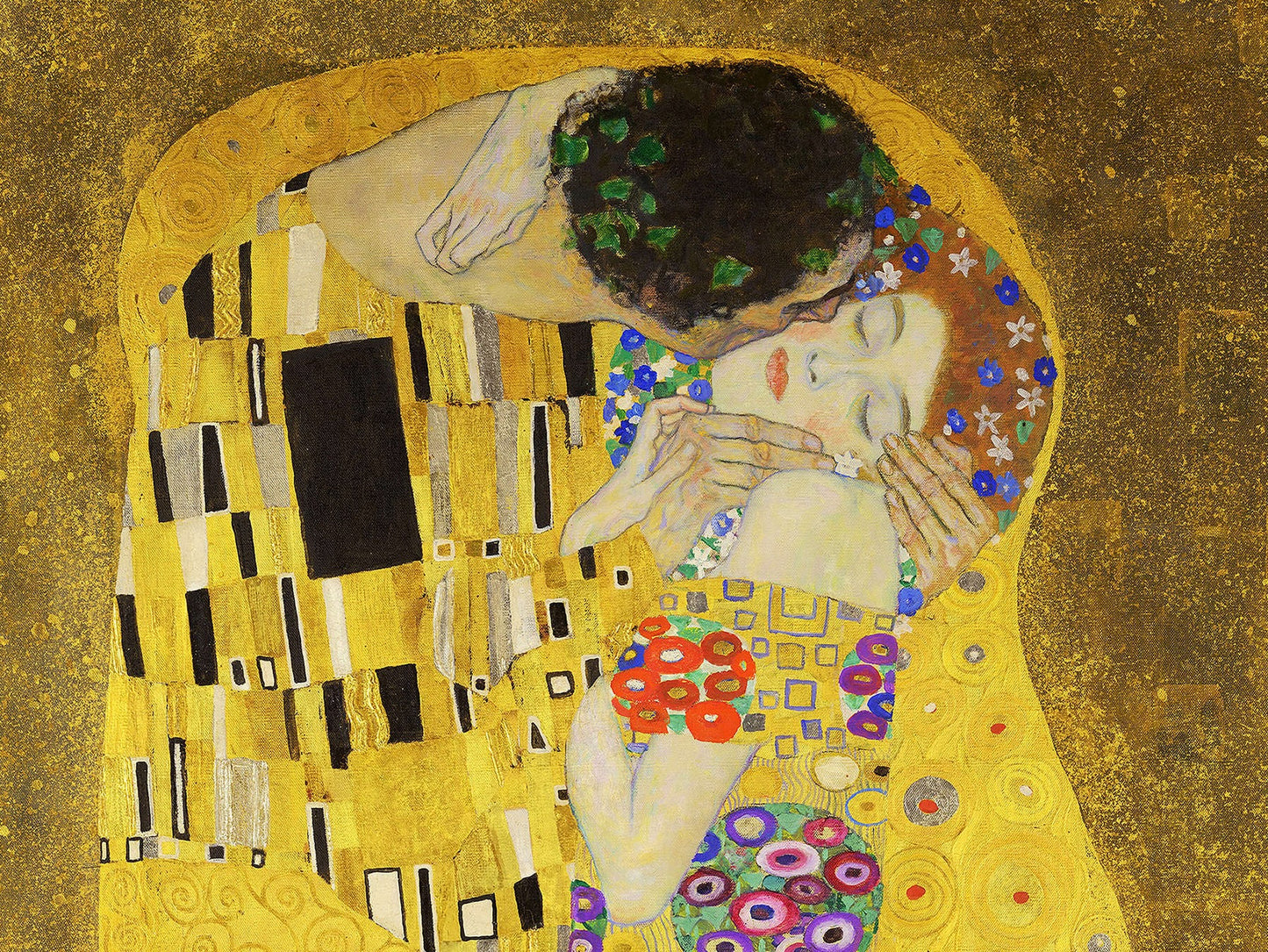 💋 القبلة – غوستاف كليمت (تفصيل) (1907-1908)