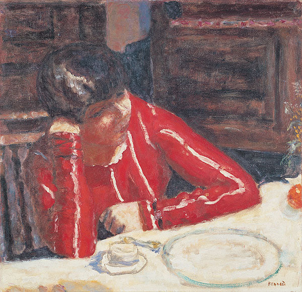 Reproduction du tableau « Le Corsage rouge - Pierre Bonnard » par Alpha Reproduction en peinture à l’huile