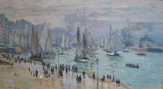 🌊 مراكب صيد تخرج من ميناء لو هافر كلود مونيه (1874)